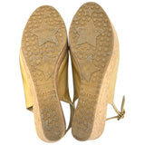 ジミーチュウ JIMMY CHOO コルクソールサンダル 35 イエロー パテントレザー レディース サンダル