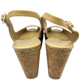 ジミーチュウ JIMMY CHOO コルクソールサンダル 35 イエロー パテントレザー レディース サンダル