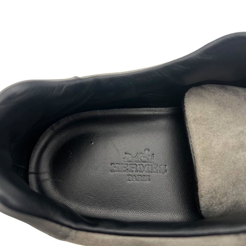 エルメス HERMES トレイル ローカットスニーカー 38.5 グレー スウェード レディース スニーカー