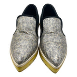 ジミーチュウ JIMMY CHOO グリッタースリッポン シルバー×イエロー 38 グリッター レディース スリッポン