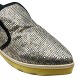 ジミーチュウ JIMMY CHOO グリッタースリッポン シルバー×イエロー 38 グリッター レディース スリッポン
