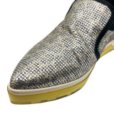 ジミーチュウ JIMMY CHOO グリッタースリッポン シルバー×イエロー 38 グリッター レディース スリッポン