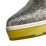 ジミーチュウ JIMMY CHOO グリッタースリッポン シルバー×イエロー 38 グリッター レディース スリッポン