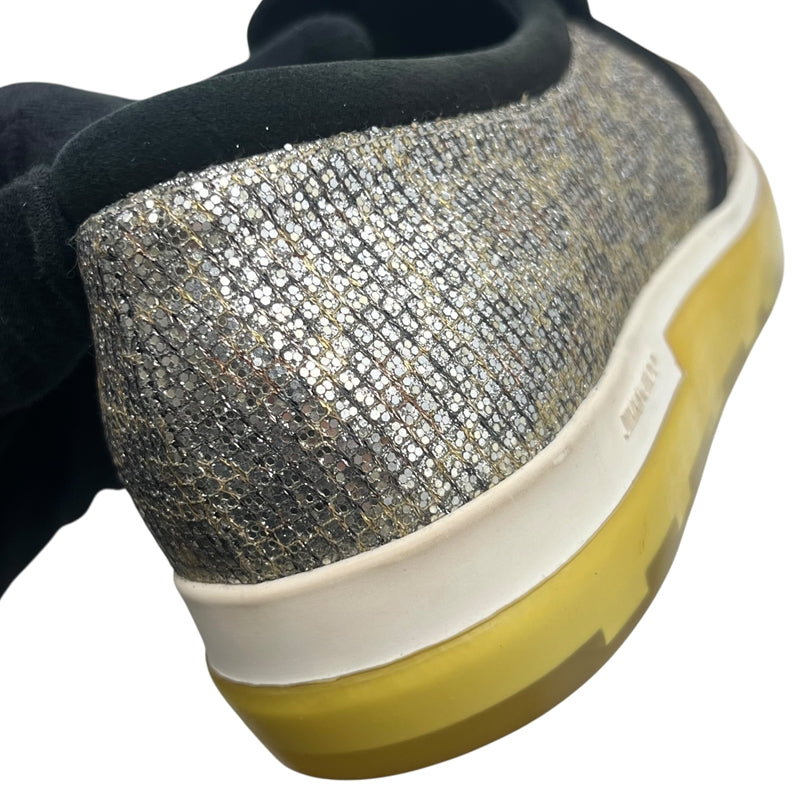 ジミーチュウ JIMMY CHOO グリッタースリッポン シルバー×イエロー 38 グリッター レディース スリッポン