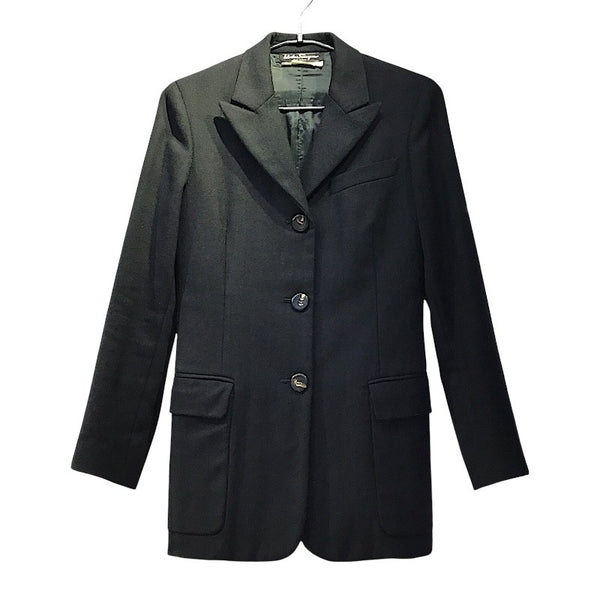 サルヴァトーレ・フェラガモ Salvatore Ferragamo テーラードジャケット 38 AW/F ブラック ウール レディース テーラードジャケット