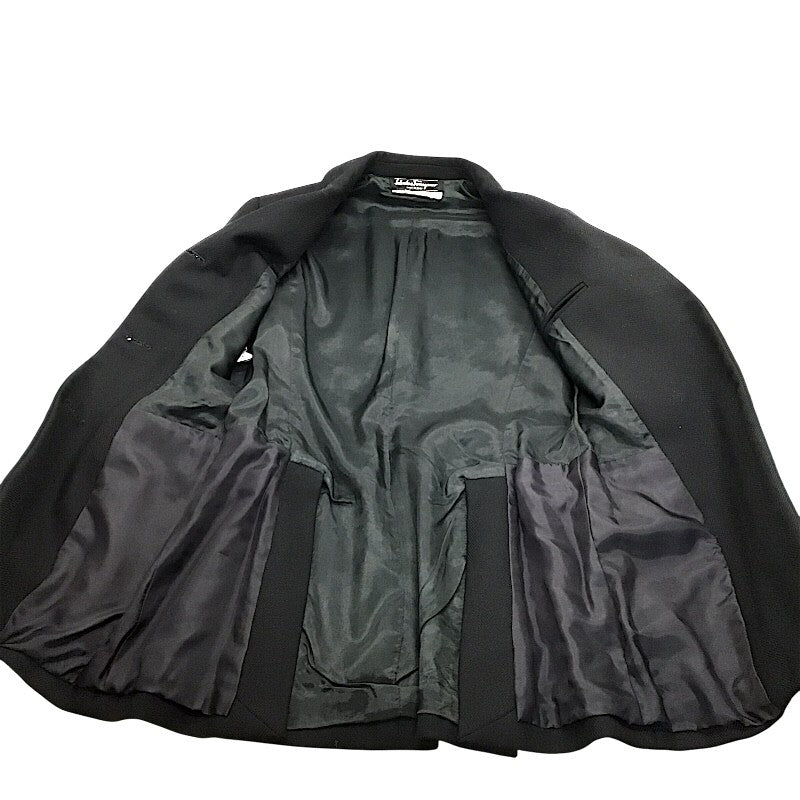 サルヴァトーレ・フェラガモ Salvatore Ferragamo テーラードジャケット 38 AW/F ブラック ウール レディース テーラードジャケット