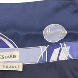 エルメス HERMES 総柄シルクブラウス パープル シルク レディース 長袖シャツ