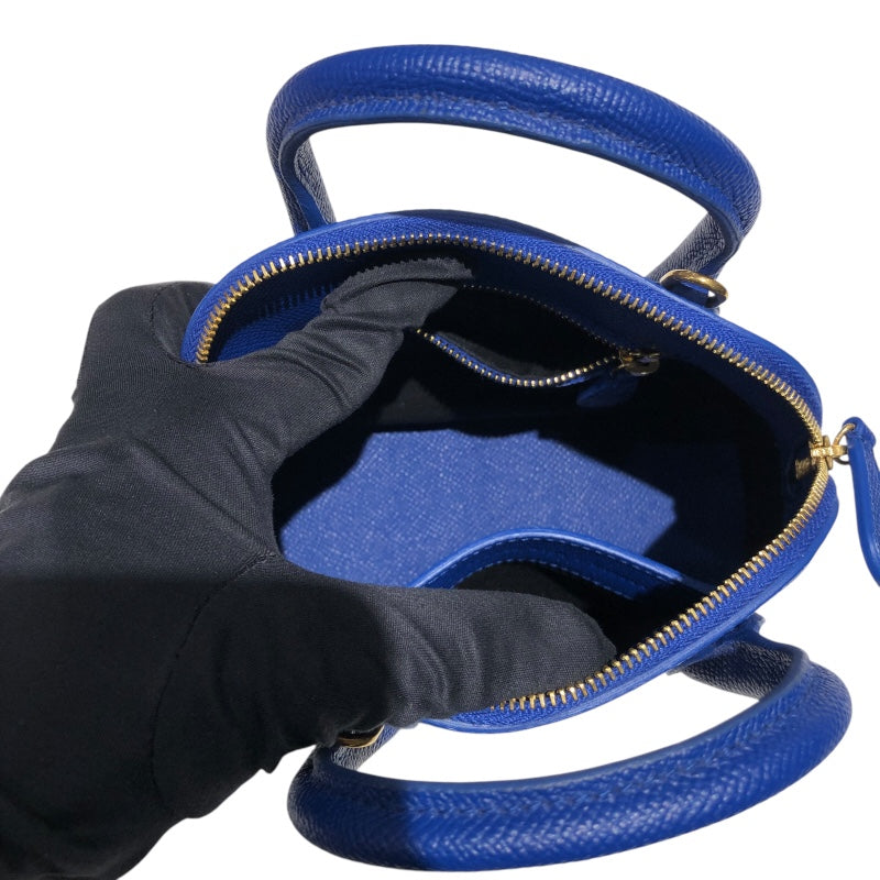 バレンシアガ BALENCIAGA ヴィルXXS 525050 0OT0M ブルー・ゴールド金具 レザー レディース ハンドバッグ