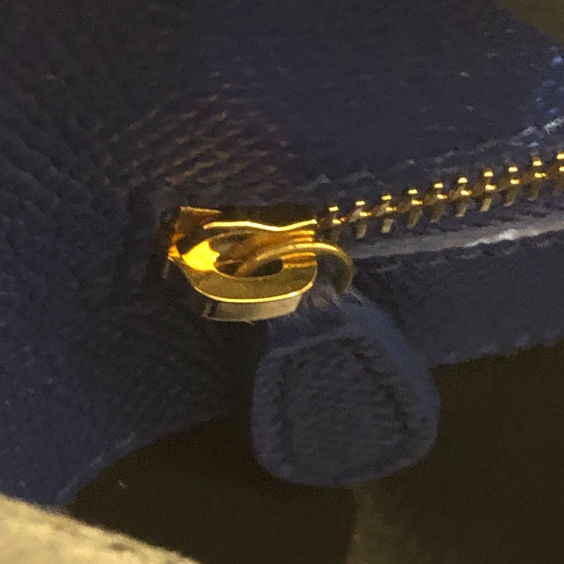バレンシアガ BALENCIAGA ヴィルXXS 525050 0OT0M ブルー・ゴールド金具 レザー レディース ハンドバッグ