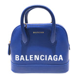 バレンシアガ BALENCIAGA ヴィルXXS 525050 0OT0M ブルー・ゴールド金具 レザー レディース ハンドバッグ
