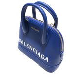 バレンシアガ BALENCIAGA ヴィルXXS 525050 0OT0M ブルー・ゴールド金具 レザー レディース ハンドバッグ