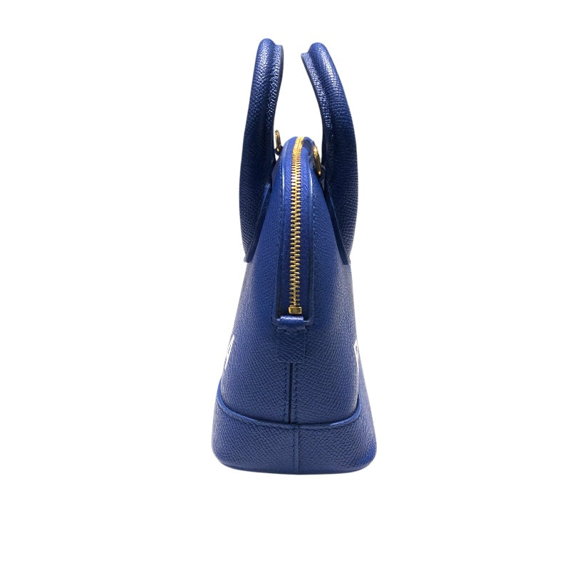バレンシアガ BALENCIAGA ヴィルXXS 525050 0OT0M ブルー・ゴールド金具 レザー レディース ハンドバッグ