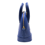 バレンシアガ BALENCIAGA ヴィルXXS 525050 0OT0M ブルー・ゴールド金具 レザー レディース ハンドバッグ