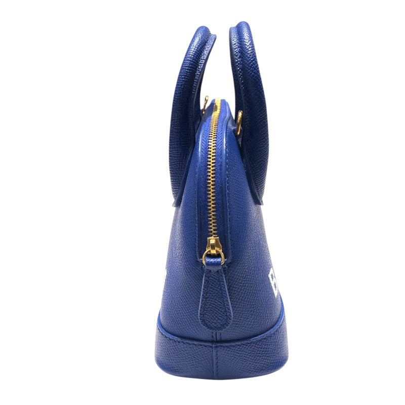 バレンシアガ BALENCIAGA ヴィルXXS 525050 0OT0M ブルー・ゴールド金具 レザー レディース ハンドバッグ