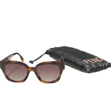 フェンディ FENDI Fロゴサングラス FE40098F ブラウン プラスチック ユニセックス サングラス