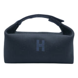 エルメス HERMES ブリッド・ア・ブラックPM ブラック/ブルーニュイ　SV金具 キャンバス レディース ハンドバッグ