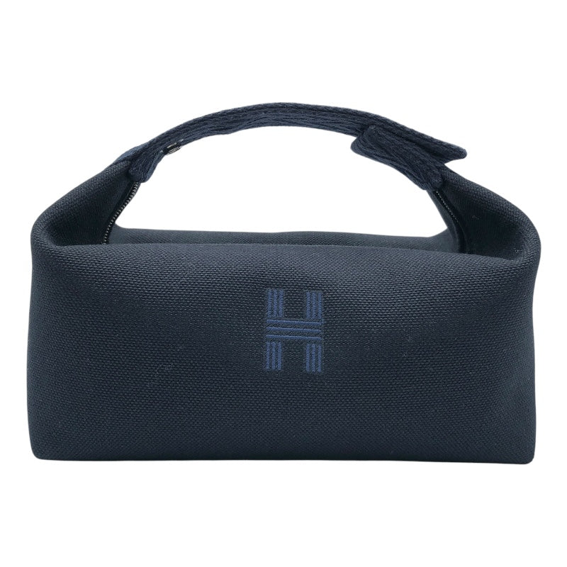 エルメス HERMES ブリッド・ア・ブラックPM ブラック/ブルーニュイ　SV金具 キャンバス レディース ハンドバッグ