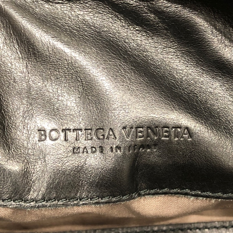ボッテガ・ヴェネタ BOTTEGA VENETA イントレチャートショルダーバッグ ブラック レザー・ハラコ メンズ ショルダーバッグ