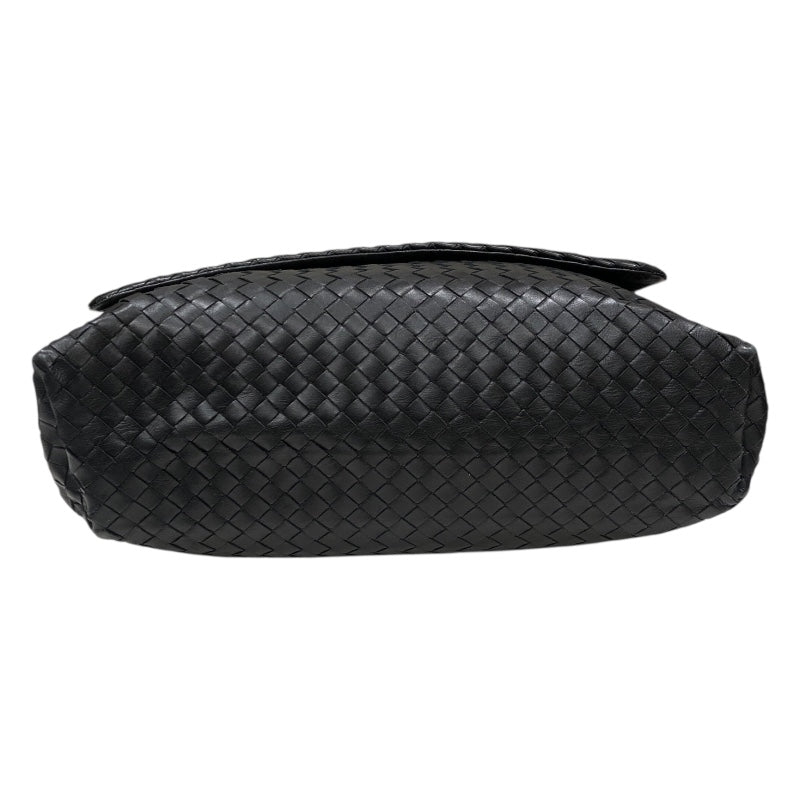 ボッテガ・ヴェネタ BOTTEGA VENETA イントレチャートショルダーバッグ ブラック レザー・ハラコ メンズ ショルダーバッグ