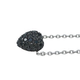 ショパール Chopard ハートモチーフダイヤ/ブラックダイヤ　ネックレス K18WG ジュエリー