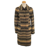 ミッソーニ MISSONI 総柄ニットコート ベージュ コットン レディース その他アウター