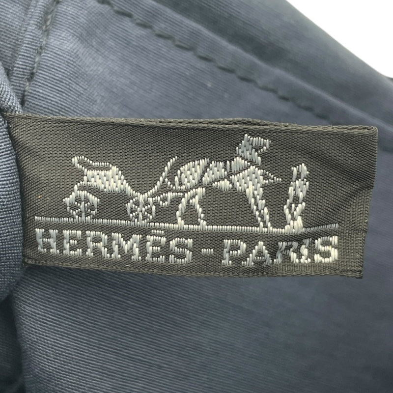 エルメス HERMES ボリードポーチTGM ネイビー SV金具 キャンバス/レザー ユニセックス その他小物