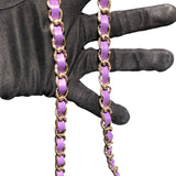 シャネル CHANEL トレンディCCトップハンドルミニバック AS4654 パープル・ゴールド金具 ラム レディース ハンドバッグ