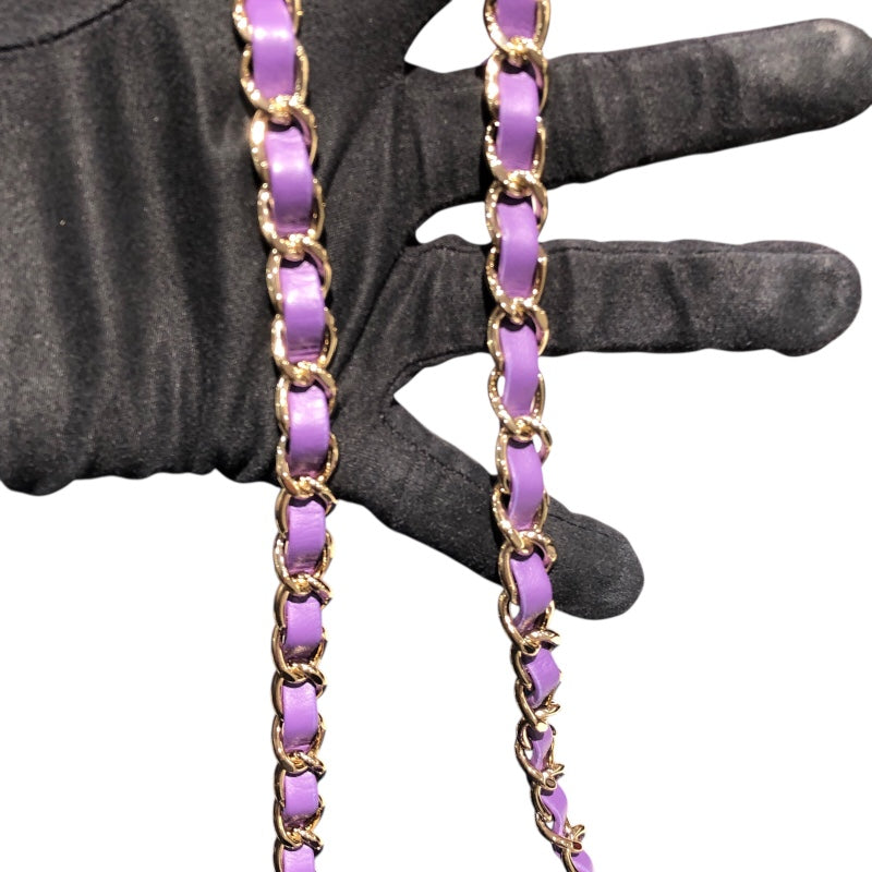 シャネル CHANEL トレンディCCトップハンドルミニバック AS4654 パープル・ゴールド金具 ラム レディース ハンドバッグ