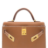 エルメス HERMES ミニケリー２ B刻 ゴールド　GD金具 エプソン レディース ショルダーバッグ