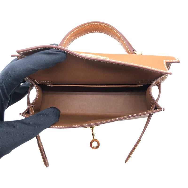 エルメス HERMES ミニケリー２ B刻 ゴールド　GD金具 エプソン レディース ショルダーバッグ