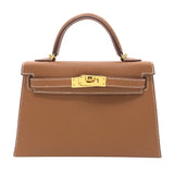 エルメス HERMES ミニケリー２ B刻 ゴールド　GD金具 エプソン レディース ショルダーバッグ