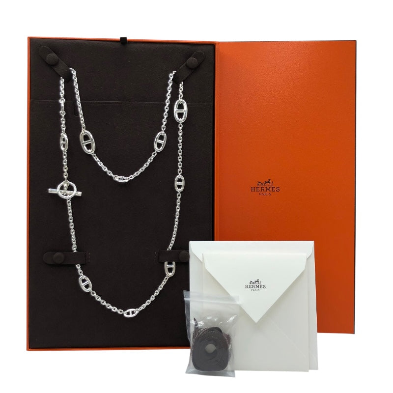 エルメス HERMES シェーヌダンクルファランドールロングネックレス SV925 ジュエリー