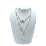 エルメス HERMES シェーヌダンクルファランドールロングネックレス SV925 ジュエリー