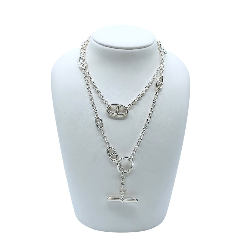 エルメス HERMES シェーヌダンクルファランドールロングネックレス SV925 ジュエリー