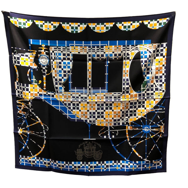 エルメス HERMES カレ90　BALADE ECO SSAISE シルク100％ レディース スカーフ