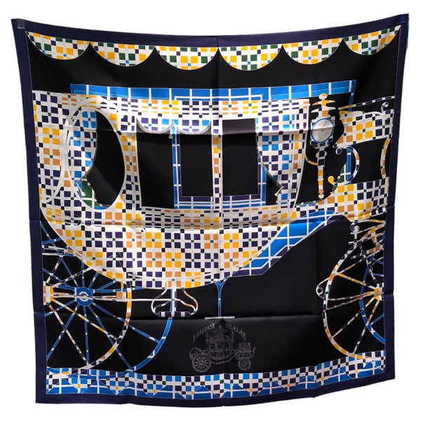エルメス HERMES カレ90　BALADE ECO SSAISE シルク100％ レディース スカーフ