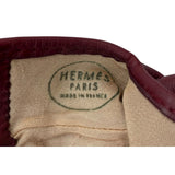 エルメス HERMES カデナチャームグローブ ボルドー レザー レディース 手袋