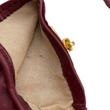 エルメス HERMES カデナチャームグローブ ボルドー レザー レディース 手袋