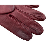 エルメス HERMES カデナチャームグローブ ボルドー レザー レディース 手袋