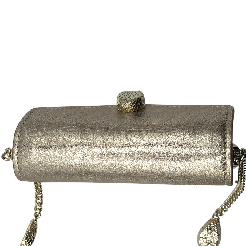 ブルガリ BVLGARI セルペンティフォーエバーマイクロバック 293455 ゴールド・ゴールド金具 レザー レザー レディース ショルダーバッグ