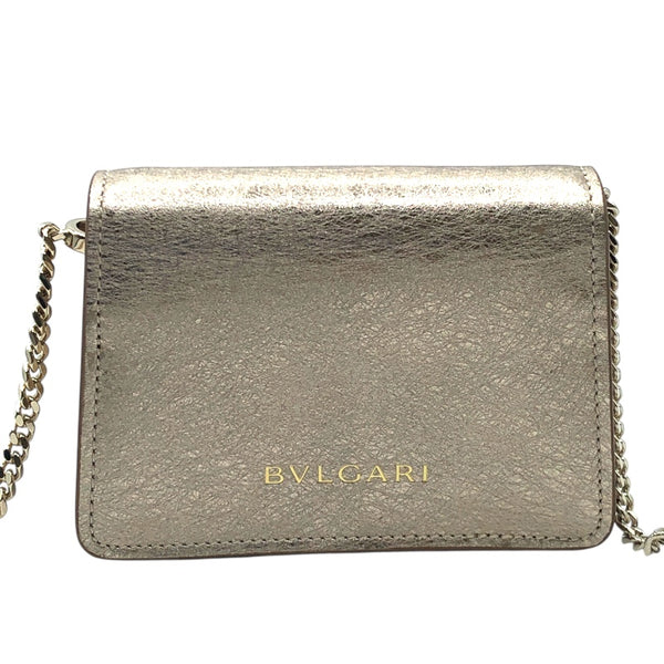 ブルガリ BVLGARI セルペンティフォーエバーマイクロバック 293455 ゴールド・ゴールド金具 レザー レザー レディース ショルダーバッグ