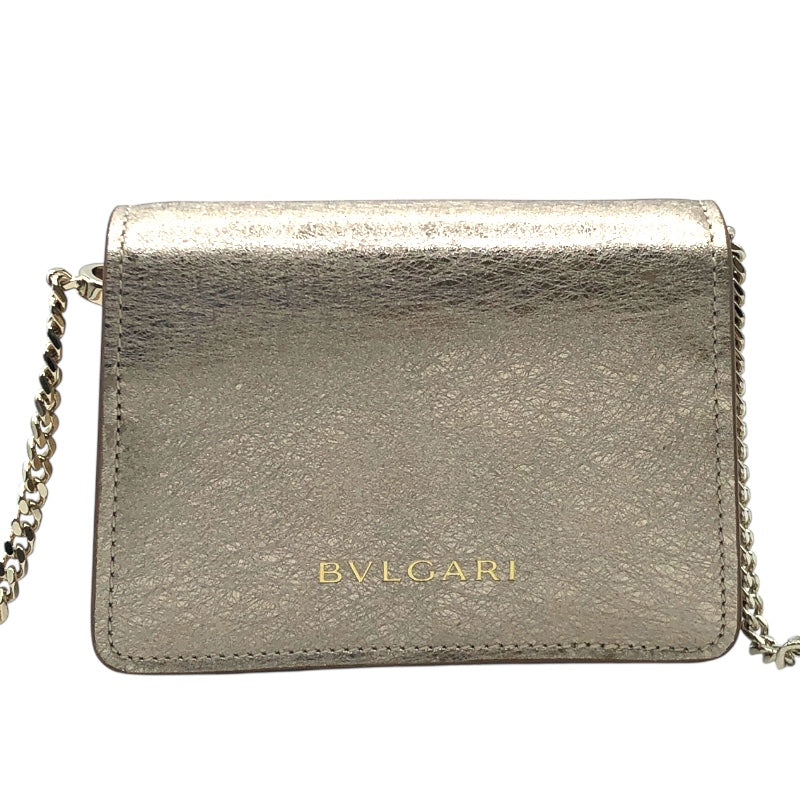 ブルガリ BVLGARI セルペンティフォーエバーマイクロバック 293455 ゴールド・ゴールド金具 レザー レザー レディース ショルダーバッグ