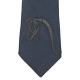 エルメス HERMES CHEVAL AU TRAIT ネクタイ ネイビー シルク メンズ ネクタイ