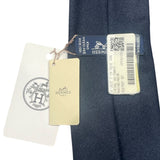 エルメス HERMES CHEVAL AU TRAIT ネクタイ ネイビー シルク メンズ ネクタイ