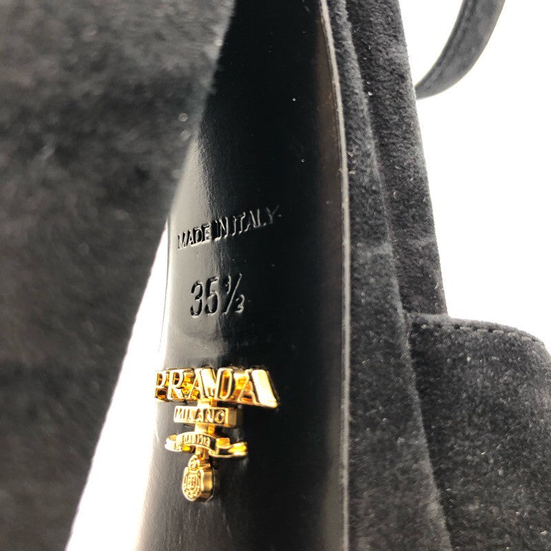 プラダ PRADA ストーン装飾ストラップヒールパンプス レディース パンプス