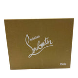クリスチャン・ルブタン Christian louboutin PYRACLOU 110 スタッズエスパドリーユサンダル ブラック×シルバー レザー レディース サンダル