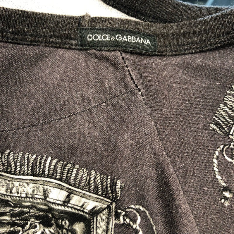 ドルチェ＆ガッバーナ Dolce & Gabbana 総柄プリントTシャツ G8HL0T コットン メンズ 半袖Ｔシャツ