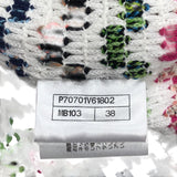 シャネル CHANEL ココマーク総柄ショートスリーブジャケット P70701 ホワイト コットン レディース テーラードジャケット