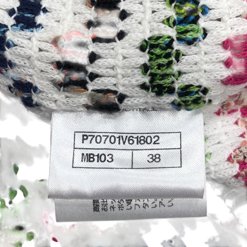 シャネル CHANEL ココマーク総柄ショートスリーブジャケット P70701 ホワイト コットン レディース テーラードジャケット