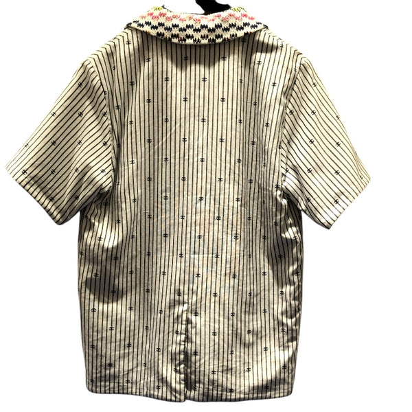 シャネル CHANEL ココマーク総柄ショートスリーブジャケット P70701 ホワイト コットン レディース テーラードジャケット